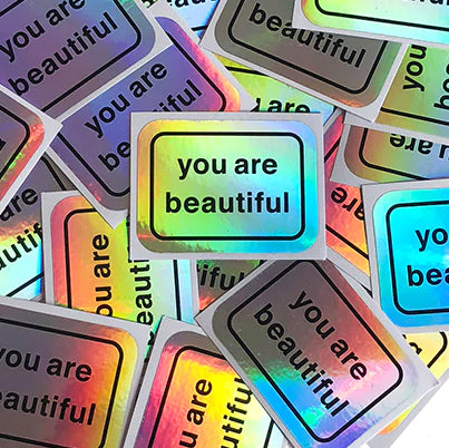 you are beautiful classic stickers