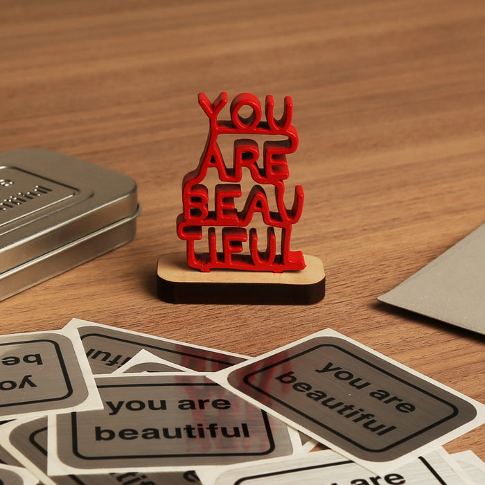 You Are Beautiful - Stacked Mini Sculpture