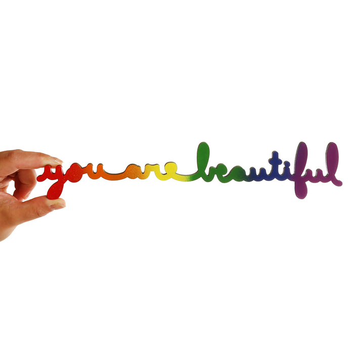 Rainbow Cursive Piece - Small