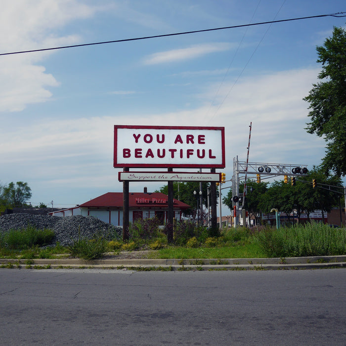 You Are Beautiful public art installation in Miller Beach, Gary, Indiana.