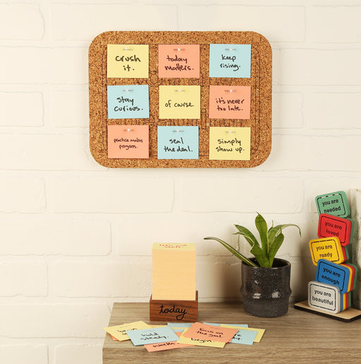 You Are Beautiful cork board wall display laser etched cork with wood backer