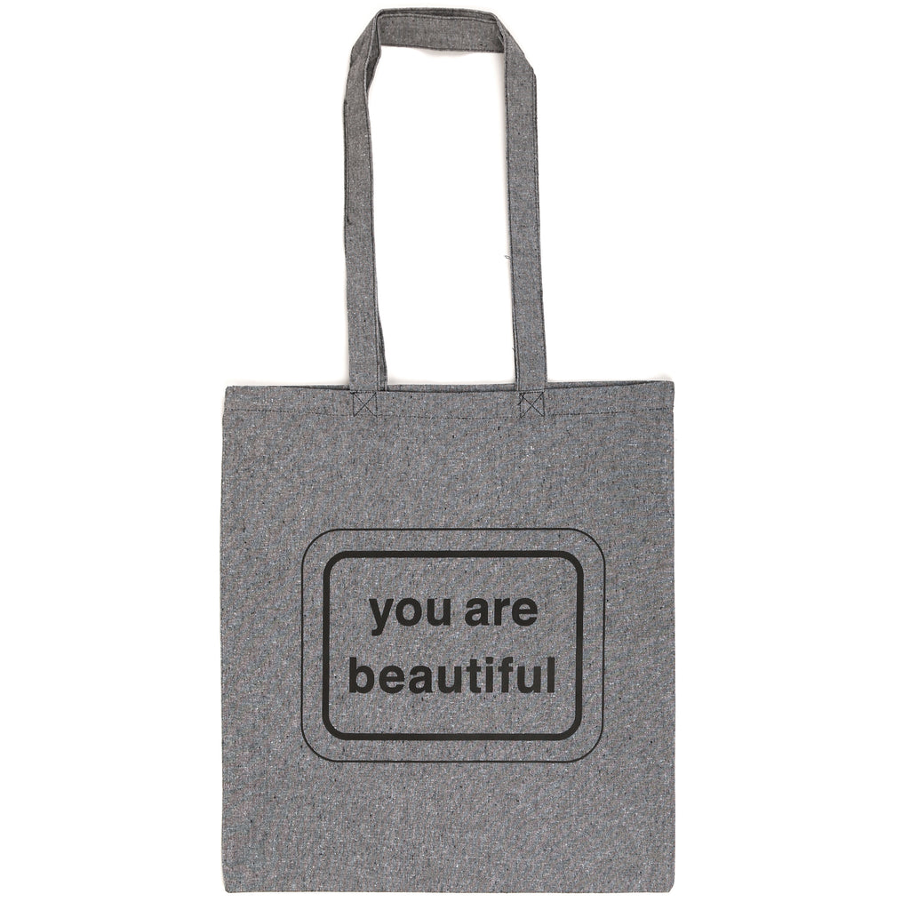 Art Tote Bag – You Are Beautiful Recycled Canvas Tote