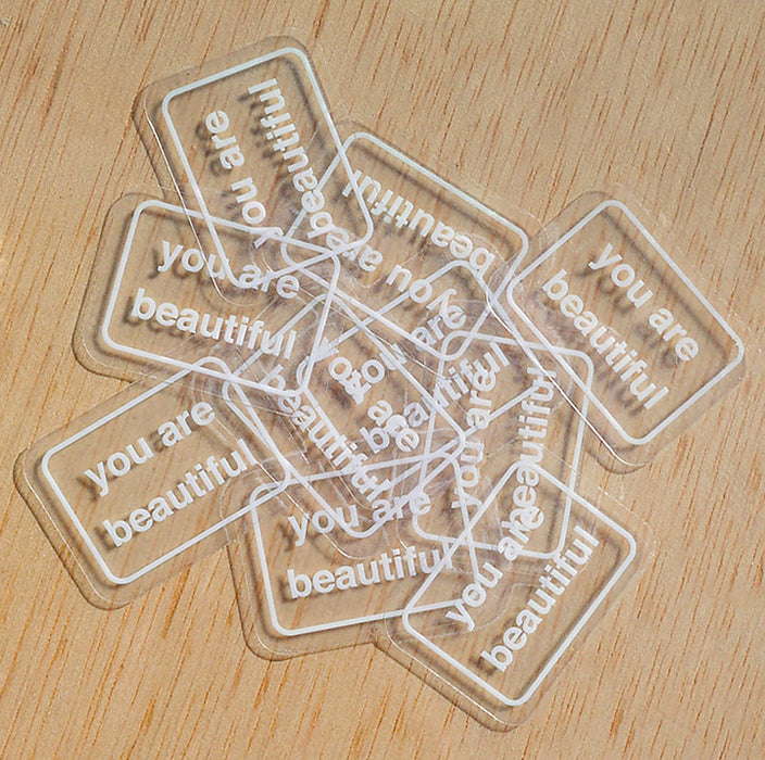 You Are Beautiful Mini Clear Sticker