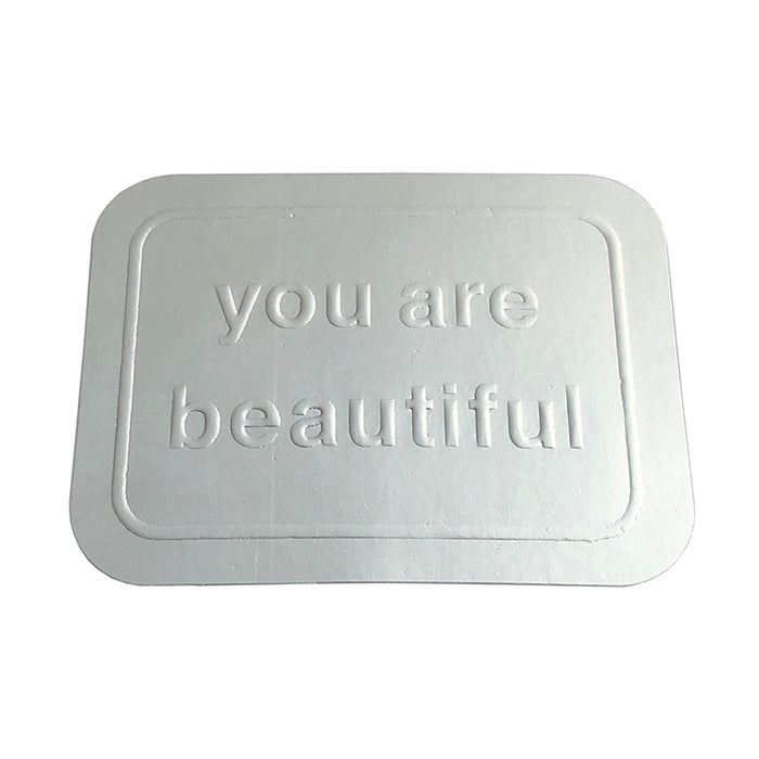 You Are Beautiful Silver Labels