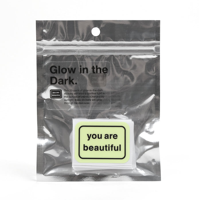 You Are Beautiful Glow In The Dark Stickers