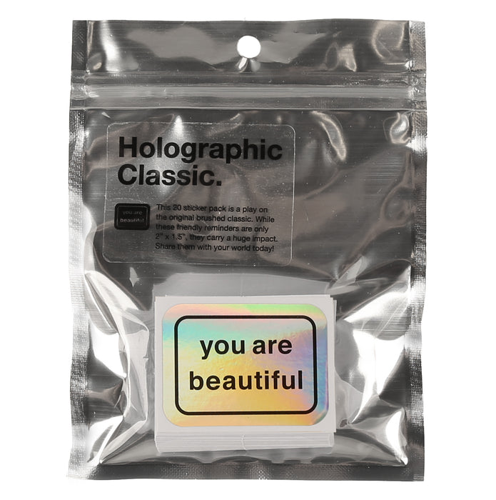 Holographic Classic Stickers You Are Beautiful Holographic Classic Stickers You Are Beautiful